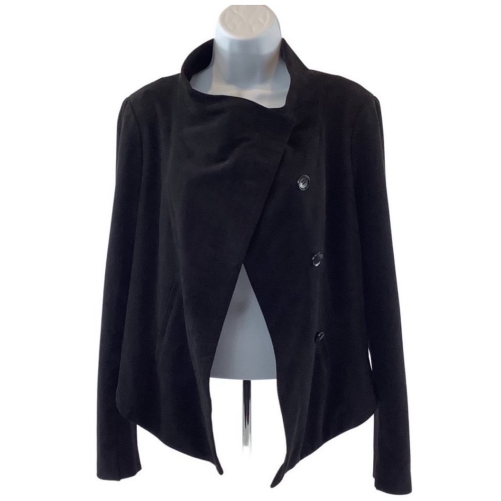 BCBGMaxAzria Drea Faux Suede Moto Jacket Black Size XS